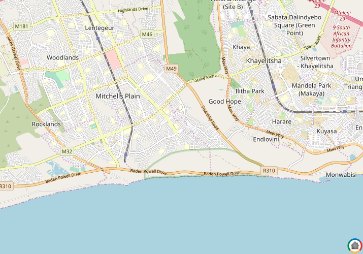 Map location of Tafelsig